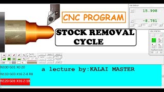 STOCK REMOVAL CYCLE-FINISH TURN CYCLE-CNC PROGRAM-HOW TO WRITE AND EXECUTE-IN TAMIL/MULTIPLE TURNING