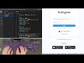 ASMR Programming - Instagram Login Page with Html CSS - No Talking
