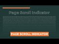 Page Scroll Indicator using HTML CSS and JavaScript