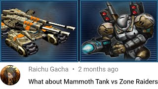 ZOCOM Zone Raider vs GDI Mammoth Tank