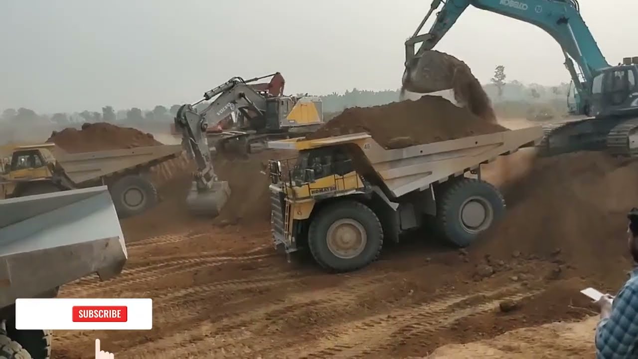 Excavator Loading On Dumper With Overburden #cometovillage # ...