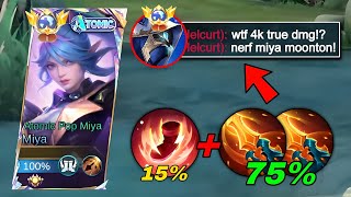 GLOBAL MIYA WTF 4K TRUE DAMAGE BUILD!?😱(must try) Top 1 Global Miya Best Build 2024!!!!