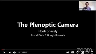 3DGV Seminar: Noah Snavely -- The Plenoptic Camera