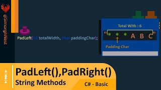C# Tutorial - Basic - 051 - String Methods - PadLeft(),PadRight()