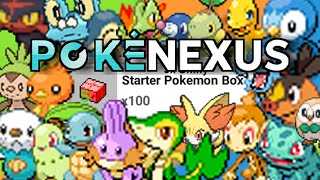 POKE NEXUS OPENING 100 STARTER POKEMON BOXES (DURING TRIPLE SHINY RATE)