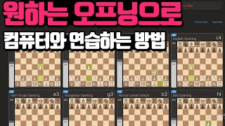 원하는 체스오프닝으로 컴퓨터와 연습하는 방법