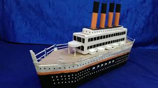 How to make Titanic ship model with Thermocol and cardboard Easy Craft work.