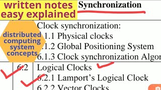 Lamport's logical clock diatributed system computing video tutorial lecture pdf written notes easy