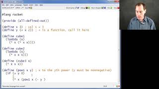 Racket Definitions, Functions, Conditionals - Programming Languages, Part B