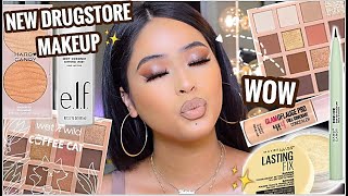 NEW DRUGSTORE MAKEUP 2020 TESTED: FULL FACE FIRST IMPRESSIONS *new affordable makeup under $10* ✨☕️