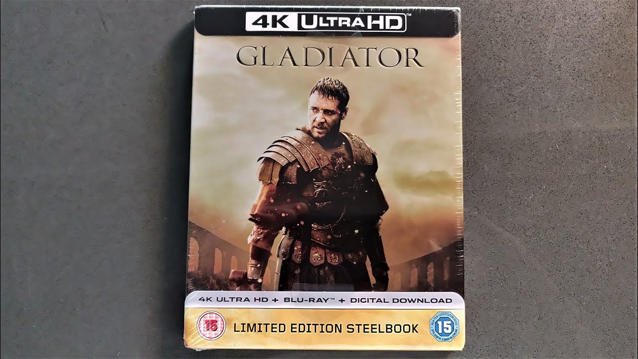 Gladiator 4K UHD Limited Edition Steelbook Blu Ray Unboxing Exclusive ...