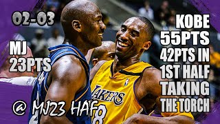 Kobe Bryant vs Michael Jordan Highlights (2003.03.28) - 78pts All! Kobe Explodes in Last Meeting!