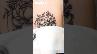 lion Tattoo with flower men forearm #viralvideos #reels | forearm tattoos for men