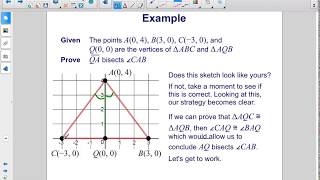 Geometry Analytic Triangle Coordinate Proofs