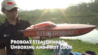 Proboat StealthWake 23 inch brushed deep V RC Boat Unboxing and first look