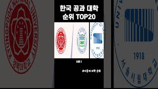 한국의 미래 공과 대학 순위(공대 랭킹 TOP20)