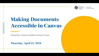 Making Documents Accessible in Canvas