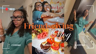 Friendsgiving VLOG | Grocery Haul + cooking + shopping + Friends & Love