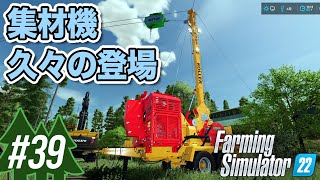 s2-#39【ファーミングシミュレーター22】次なる開発区画の伐採開始！久々のヤーダー【Farming Simulator 22 / PS5】