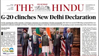 Newspaper Analysis  Today | Daily Current Affairs | The Hindu Analysis 10 Sept. 2023