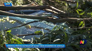 Vendaval provoca estragos em quase todos os bairros de Joinville