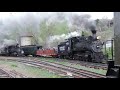 Rio Grande Southern #20 passing by DRGW #346 at the CRM water tank on 5/15/21.