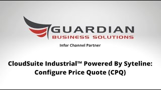 Infor Configure Price Quote (CPQ) Demo