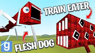 TRAIN EATER & FLESH DOG 🩸 BAD LEOVINCIBLE DUPES (Garry's Mod Sandbox) | JustJoeKing