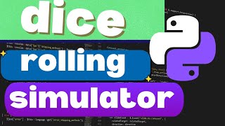 Dice Rolling Simulator Game in Python | Python Beginner Project #pythonforbeginners #pythonprojects