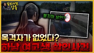 목격자 없는 사건, cctv 속 보이는 범인의 정체? - 하남 여고생 살인사건