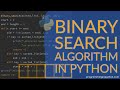 Binary Search Algorithm in Python || Searching Algorithms || Programming In Python