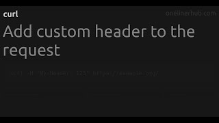 Add custom header to the request #curl