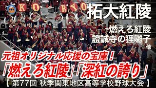 拓大紅陵  燃えろ紅陵 〜 證誠寺の狸囃子 〜 深紅の誇り  高校野球応援 2024秋【第77回秋季関東地区高等学校野球大会】【ハイレゾ録音】