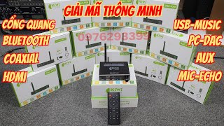 GIẢI MÃ THÔNG MINH KIWI FX9 | OPTICAL/COAXIAL/BLUETOOTH/HDMI/USB/PC DAC/AUX/MIC ECHO | 0976293399