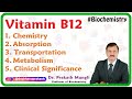 Vitamin B12 -  Chemistry, Absorption, Transportation, Metabolism, clinical significance : USMLE