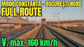 [1080p/60fps] Back View M800 Constanța - București Nord Vmax 160 km/h