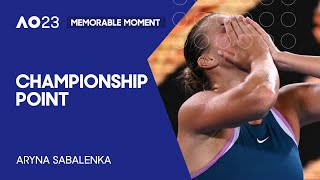 Championship Point | Aryna Sabalenka Claims her Maiden Grand Slam Title | Australian Open 2023 Final