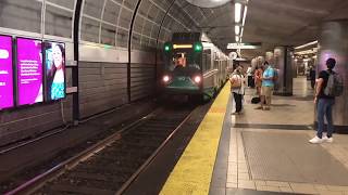 4K 60fps - MBTA Green Line E Train Round Trip: North Station-Park Street-North Station