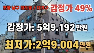 *매각완료('22.2/14):65%(입찰:8명) / 경북 포항시 남구 대도동 소재 다가구 감정가의 65%(3억8.488만원)경락됨 /부동산 경매, NPL경매, NPL경매TV