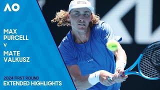 Max Purcell v Mate Valkusz Extended Highlights | Australian Open 2024 First Round