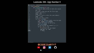 Leetcode 264. Ugly Number II in Python | Python Leetcode | Python Coding Tutorial | Python Code ASMR