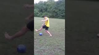 Playing Soccer with a BOWLING BALL… #fail #soccer #sports