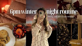 6PM WINTER NIGHT ROUTINE🌟 baking, selfcare \u0026 cozy evening FT MS BLUE Jewelry