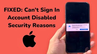 You can’t sign in because your account was disabled for security reasons (FIXED)