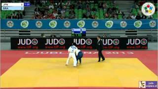 Judo 2013 World Championships Junior Ljubljana: Yamazaki (JPN) - Chibana (BRA) [-48kg] bronze