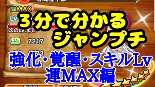 【３分で分かるジャンプチ】強化・覚醒・スキルLv・運MAX編