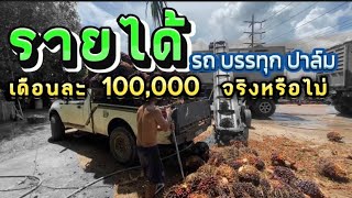 รายได้ รถบรรทุก ปาล์มน้ำมัน  เดือนละ100000 จริงหรือไม่  ได้จากอะไร  มาดูกัน!!!