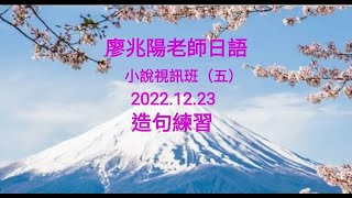 廖兆陽老師日語 小說視訊班(五) 20221223 造句練習