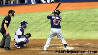 Twins 1B Chris Parmelee batting vs. Blue Jays