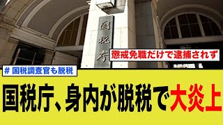 国税庁が上席国税調査官を脱税の罪で懲戒免職処分。逮捕ではないとのことに大炎上